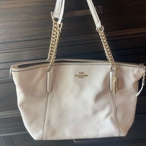 Coach beige purse
